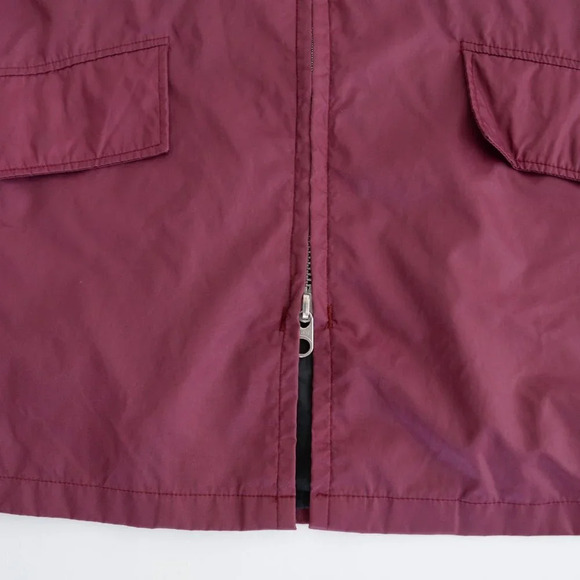 Vintage Avon Sportswear Maroon Zip Up  made in Canada Windbreaker Size 42 - Picture 8 of 14